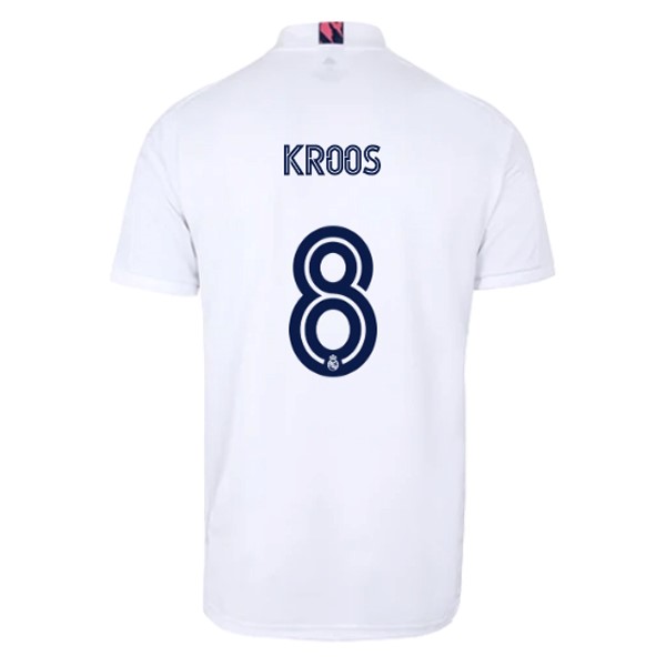Camiseta Real Madrid Primera equipo NO.8 Kroos 2020-2021 Blanco